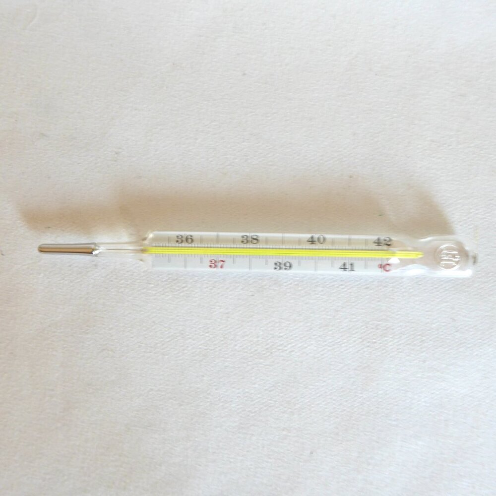 VINTAGE 5” GERMAN MEDICAL GLASS THERMOMETER MERCURY “LOMA” CELSIUS